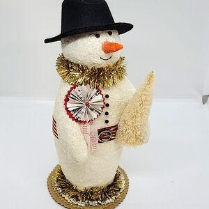 Paper mache snowman